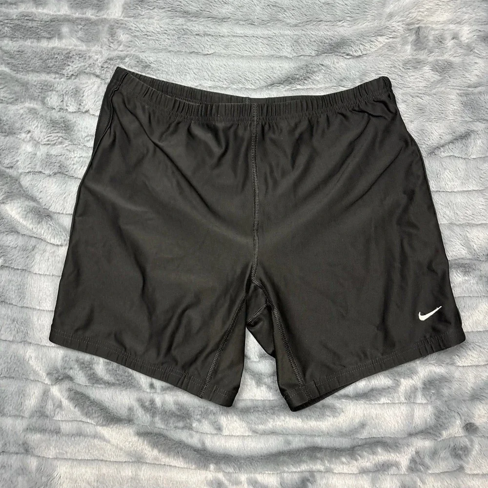 Nike Boys XL 16-18 Dri-FIT Black Compression Running Shorts with Zip Pocket